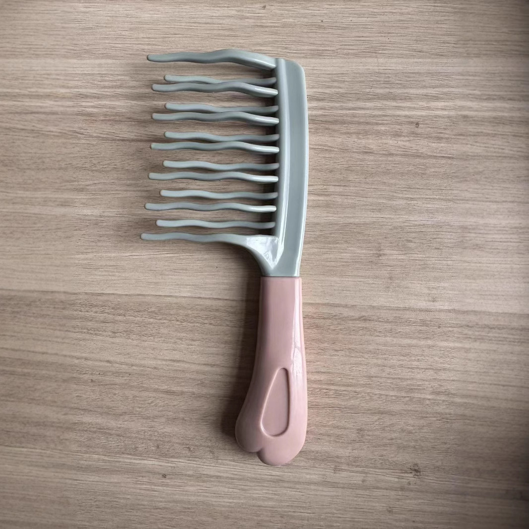 Double-Row Large Wave Tooth Comb Anti-Static Curly Hair Comb Scalp Massage Comb Hair Fluffy Comb Curly Hair Styling Comb