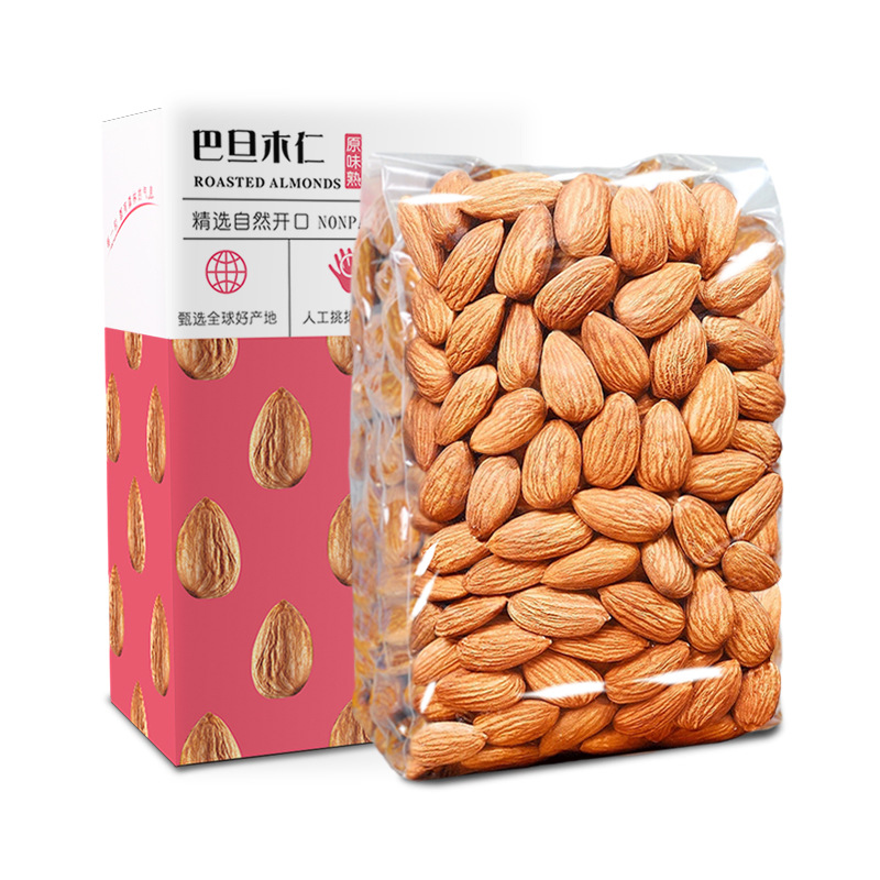 Almond kernel 500g original flavor raw and cooked large almond slices shell-removing Batam nut baking almond full box wholesale