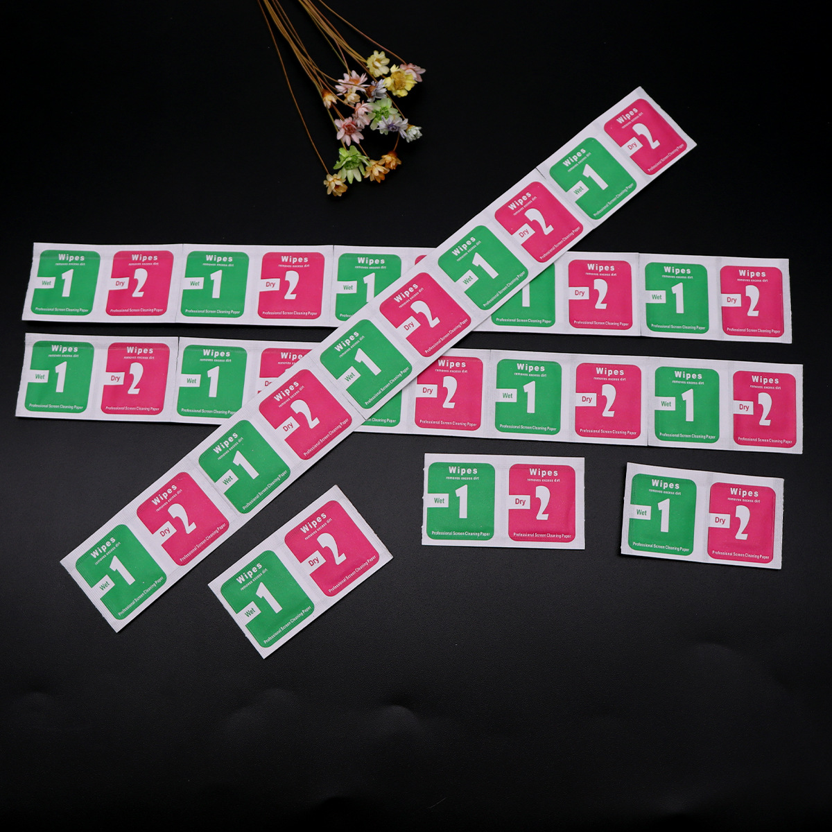 Alcohol Bag 1+2 Dry and Wet Bag Alcohol Cotton Mobile Phone Cleaning Bag Mobile Phone Film Kit Screen Cleaning Kit