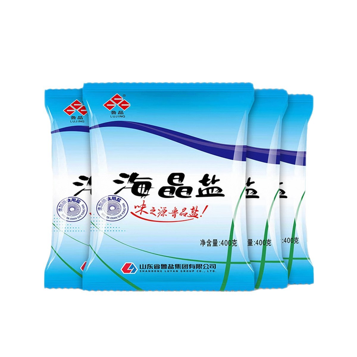 [Official Authentic] Lu Jing Haijing Salt 400g Sea Salt Household Non-Iodized Salt Condiment No Anti-Caking Agent