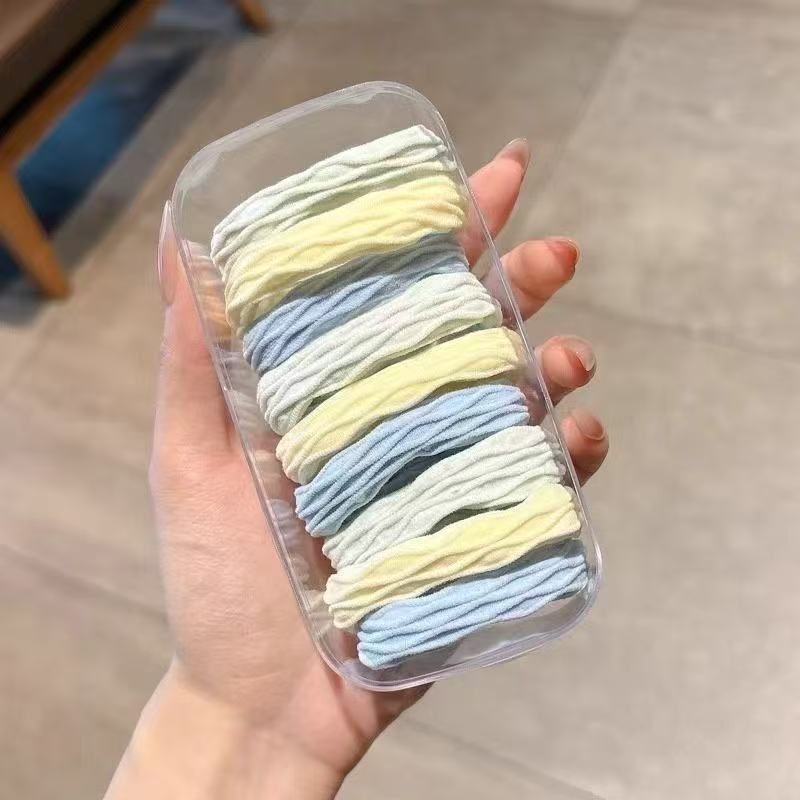 Резинка для высоких хвостов, высокая эластичность, морская соль, голубая, 2025 новый, высококачественный, прочная повязка на голову