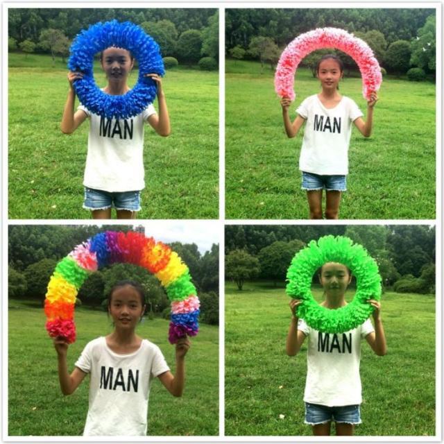 Encrypted Hard Circle Wire Wreath Games Opening Admission Hand-held Props Wreath Kindergarten Morning Exercise Dance Props