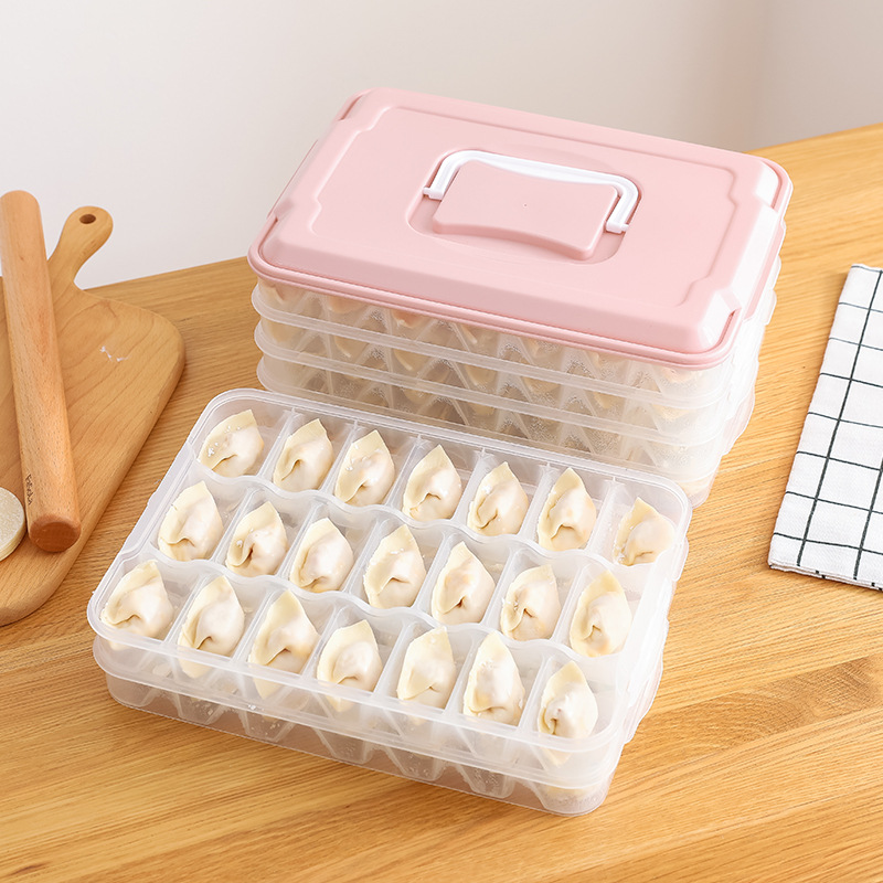 Household Refrigerator Storage Dumpling Box Portable Multi-Layer Combination Frozen Dumpling Box Wonton Storage Box