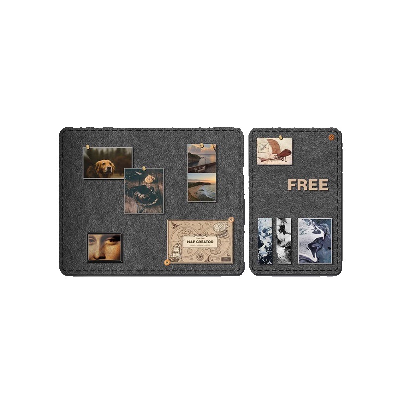 Photo Wall Message Board Combination Punch-free Kindergarten Felt Wall Stickers Display Board Cork Board Background Wall Stickers Self-adhesive