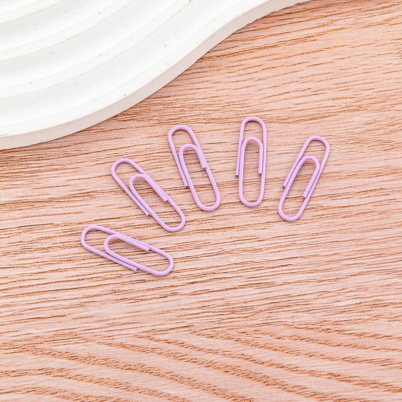 Colorful Plastic-Coated Paper Clips in Bulk Large and Small Binding Paper Clips Office Supplies 28mm Metal-Coated Paper Clips