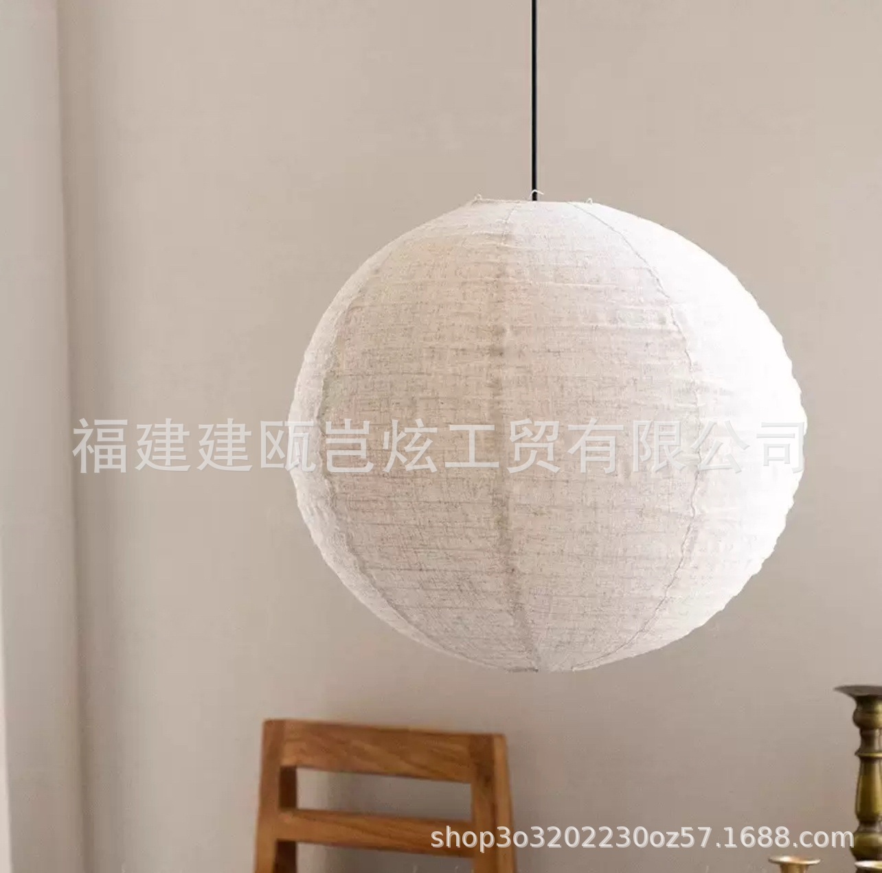 Wabi-Sabi Style Cotton and Linen Restaurant Chandelier Japanese Simple Designer Decorative Art White Foldable Cloth Lamp Home