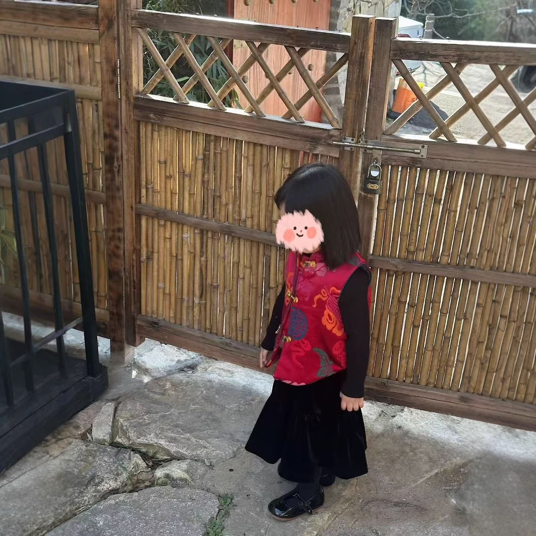 Новая модель 2025 года, цветной жилет Фу Лу для мальчиков и девочек, осеннее одежда в китайском стиле, новый стиль Ханьфу для детей на Новый год