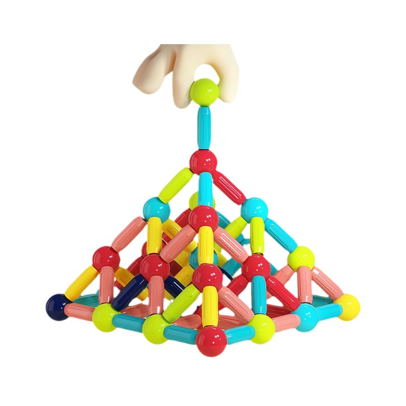 Factory wholesale variable magnetic bar strong magnetic storage box mix magnetic building blocks color box magnetic film children's educational toys