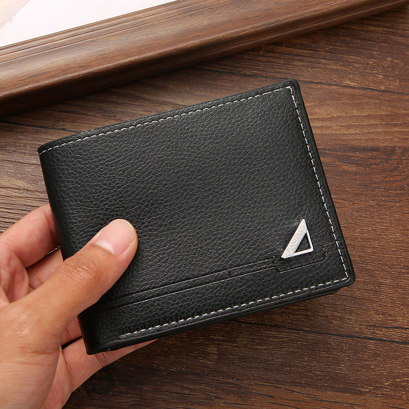 New Men's Wallet Short Wallet Male Youth Business Casual Horizontal Wallet Fashion Large Capacity Soft Leather Wallet