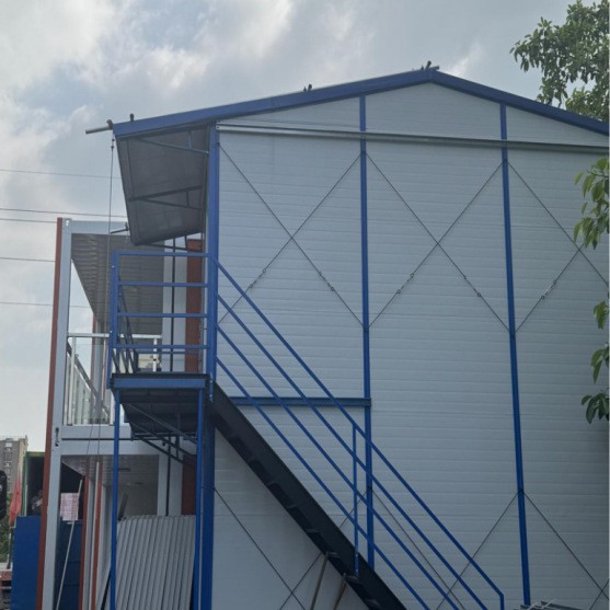 Colored Steel Plate Activity Board House Office / Warehouse Temporary Building with Complete Specifications