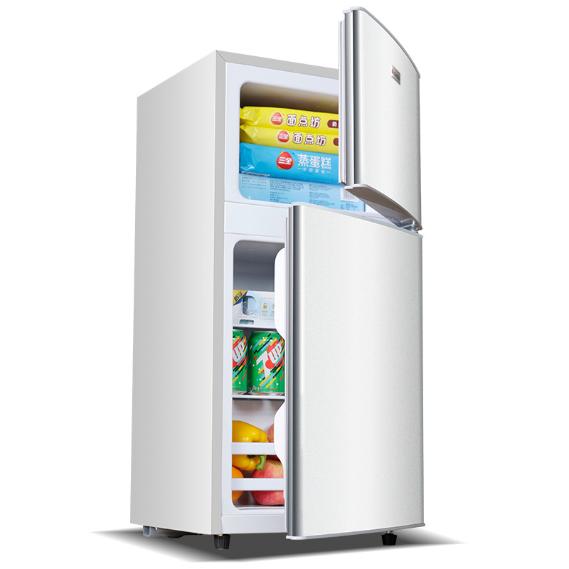 Chigo 50-172 litre mini refrigerator household mini double door refrigerator for upper and lower refrigerated dormitory