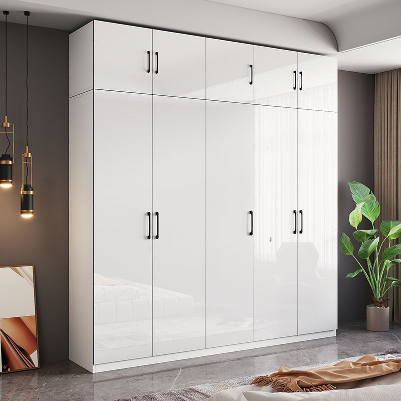 Wardrobe Solid Wood Home Bedroom Storage Storage Cabinet Modern Simple Economical Children's Large Wardrobe for Rental Housing
