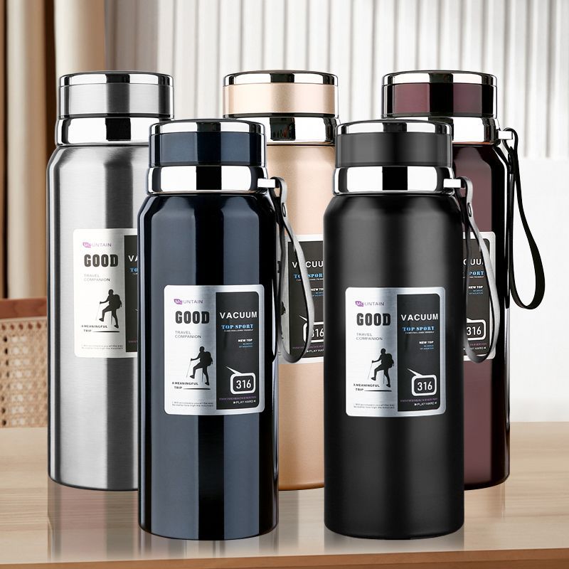 316 Stainless Steel Thermos Cup Large Capacity Men's and Women's Car Outdoor Portable Water Kettle Business Tea Cup Winter Cup