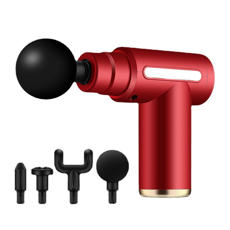 Cross-border mini LCD fascia gun fitness portable massager small massager electric massage gun gift fun