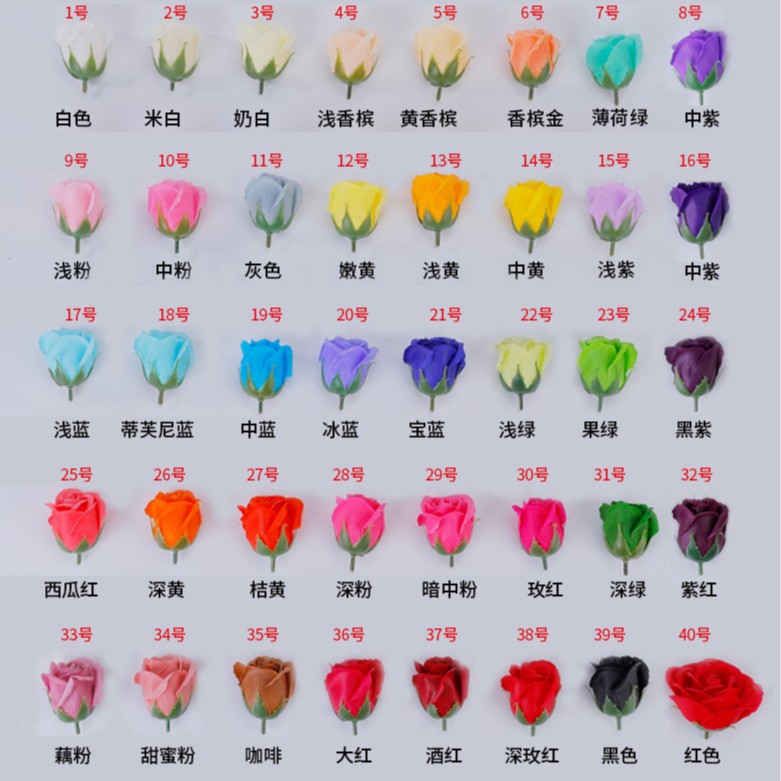 Soap flower without base rose flower head 520 Valentine's Day Rose heart hand gift 81 soap flower head Wholesale
