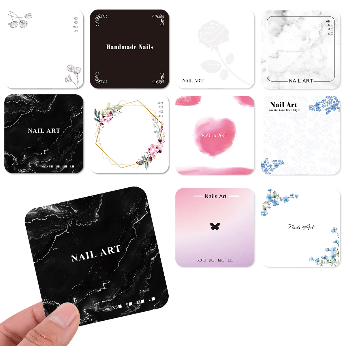 High-end Wearing Armor Card Nail Art Nail Art Background Carpboard Nail Art Light Luxury Packaging Card