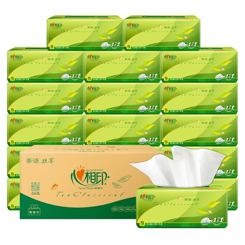 Heart-To-Heart Tissue Paper, Full Box Batch, Household Affordable Facial Tissue, Toilet Paper, Napkin, Hand Wiping Baby Paper