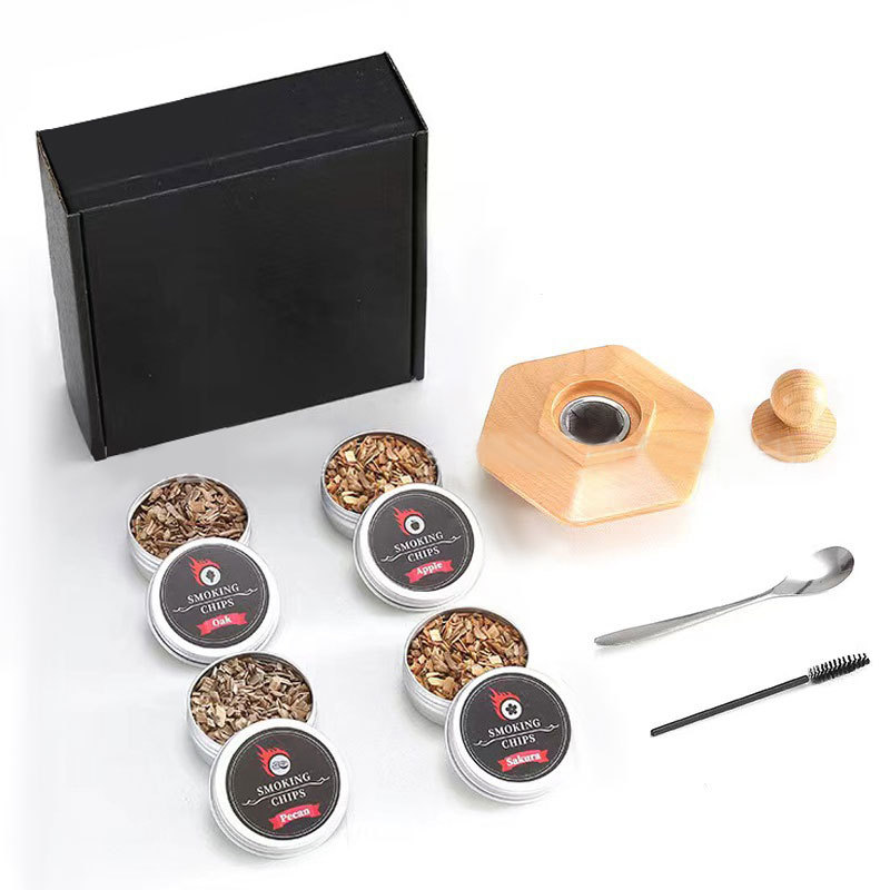 Wine Whiskey Smoker Set Cocktail Ice Wine Stone Smoker Bartending Fruit Sawdust Smoke Molecular Cuisine