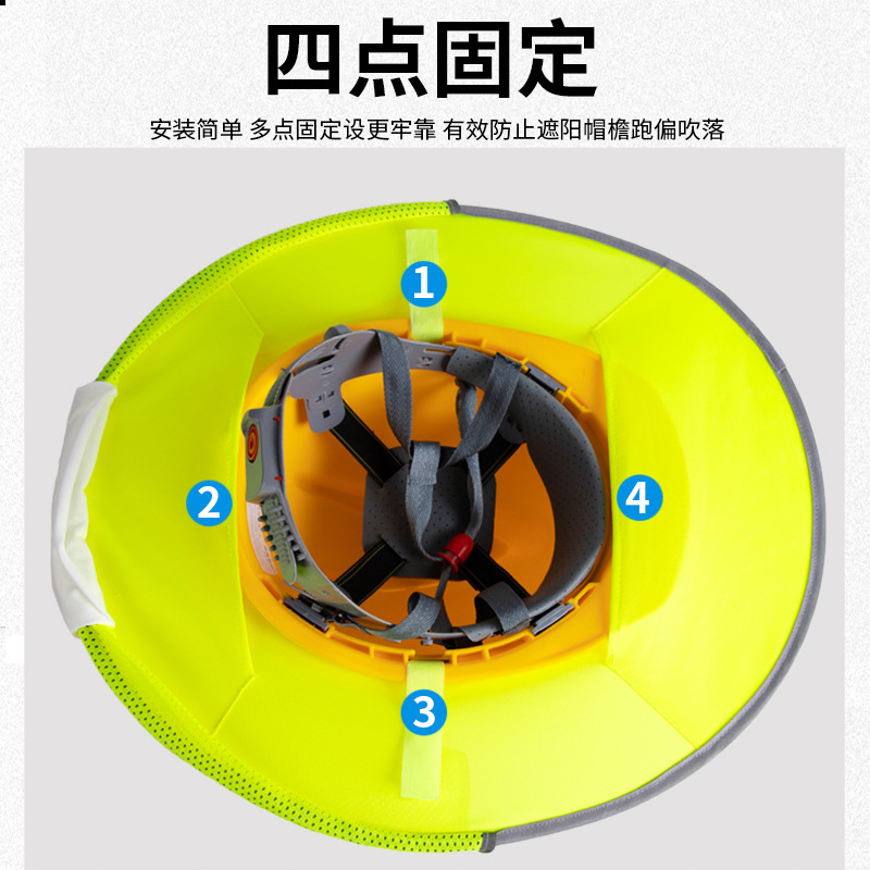 Safety Helmet Sun Visor Summer Sun Protection Breathable Reflective Construction Site Safety Helmet Sun Protection Sunshade for Men