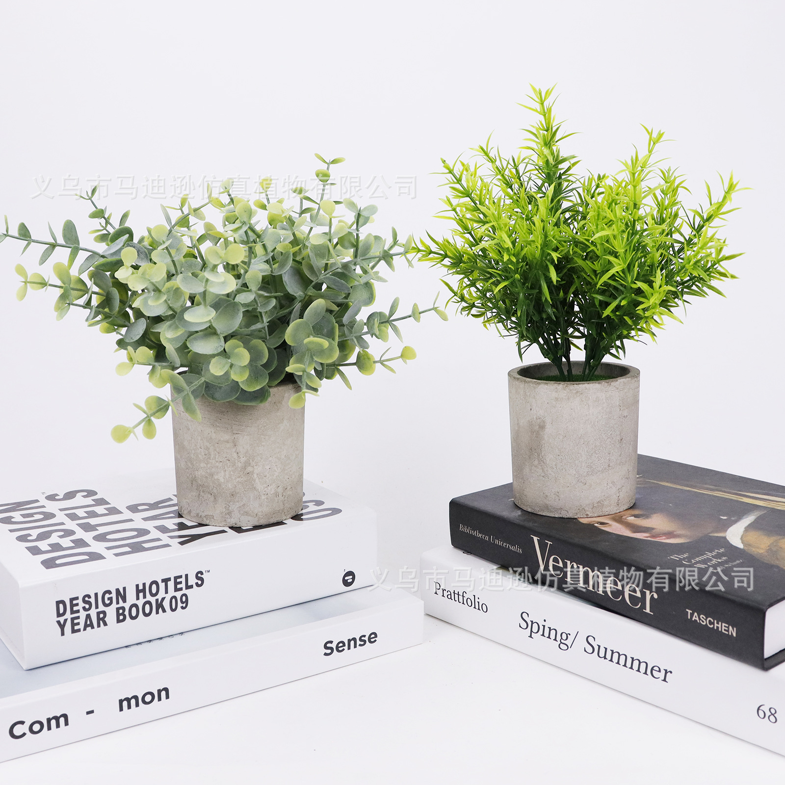 Cross-border Hot Sale Simulation Green Plant Potted Plant 5-piece Home Decorations Simulation Vegetable Fake Bonsai suit