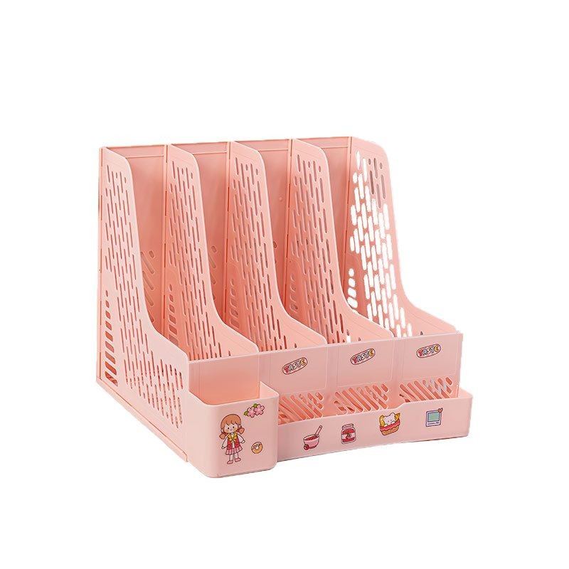 Thickened Document Storage Frame, Data Storage Rack, Book Stand, Classified Office Supplies, Student Desktop Storage Rack