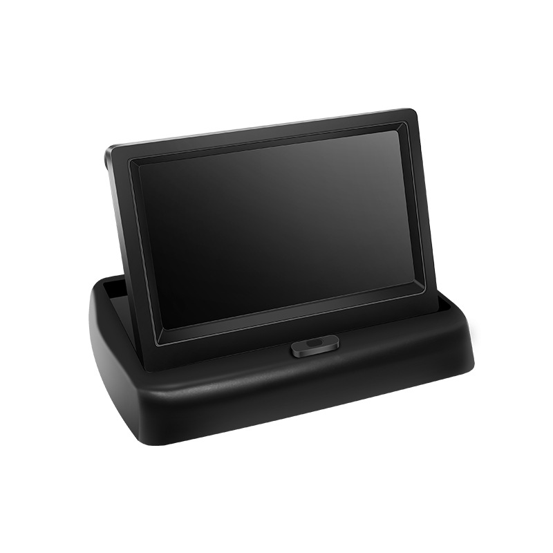 Adjustable External 4Led Light Reversing Rearview Camera Hd Car Display 4.3-Inch Foldableing Display