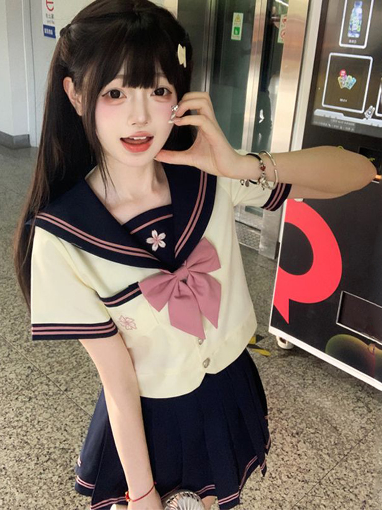 【Ono Nakano】Original Jk Uniform Sailor Suit Authentic Japanese College Style Summer Autumn Basic Student Uniform