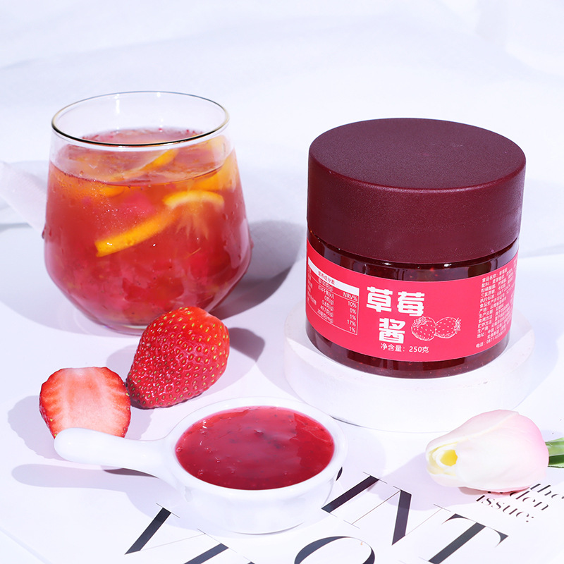 250g/bottle passion fruit jam small package household breakfast bread strawberry fruit meat sauce 0 khaki sugar low fat blueberry sauce