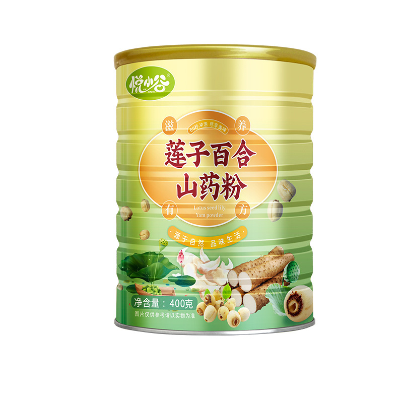 in stock lotus seed lily yam powder 400g canned without sucrose breakfast meal meal replacement powder