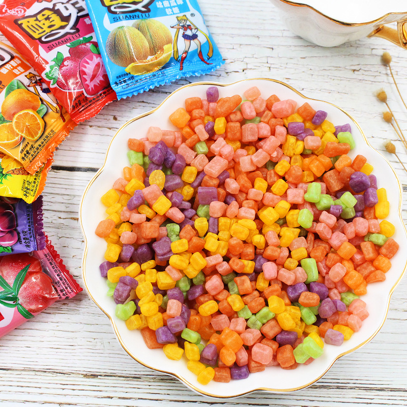 Sour Girl Gummy Fruit Flavored Candy 8090S Childhood Nostalgia Craving Children's Snacks Casual Snack Food