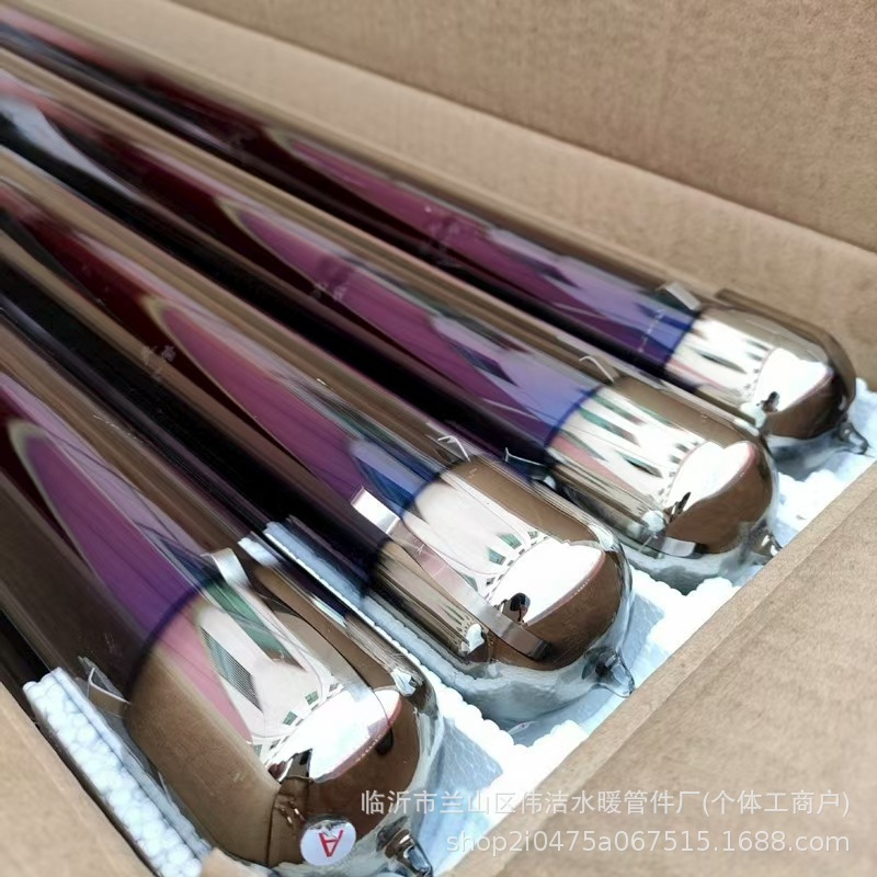Wholesale Solar Water Heater Engineering Joint Box Special Glass Tube Purple Gold Tube Vacuum Tube Solar Glass Tube