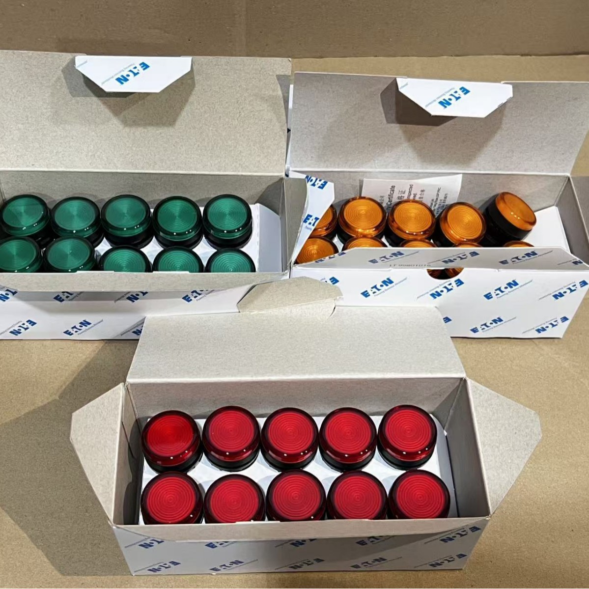 Eaton Button 116039/116038/116041 Model A22-Lcled220-Y/G/R 10Pcs/Box