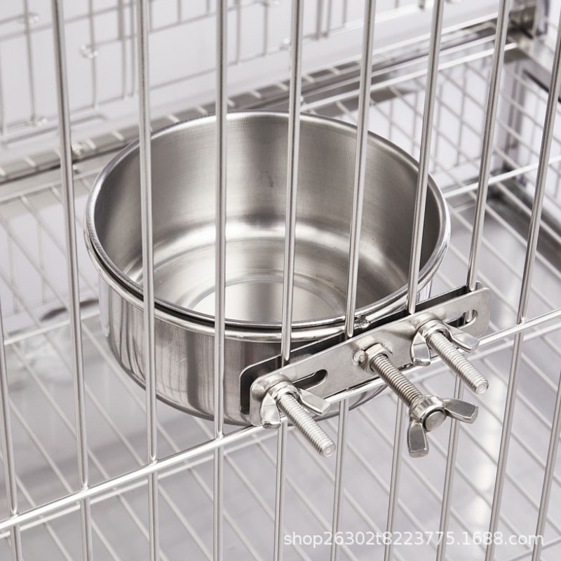 Stainless Steel Feeder and Water Dispenser for Dogs and Cats, Increased Capacity, Anti-Knock over Dog Bowl, Heightened and Thickened Version
