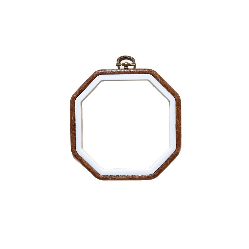 Cross-Border Hot-Selling Antique Embroidery Hoop DIY Hand Embroidery Tools Imitation Wood Grain Embroidery Hoop Decorative Vintage Round Oval