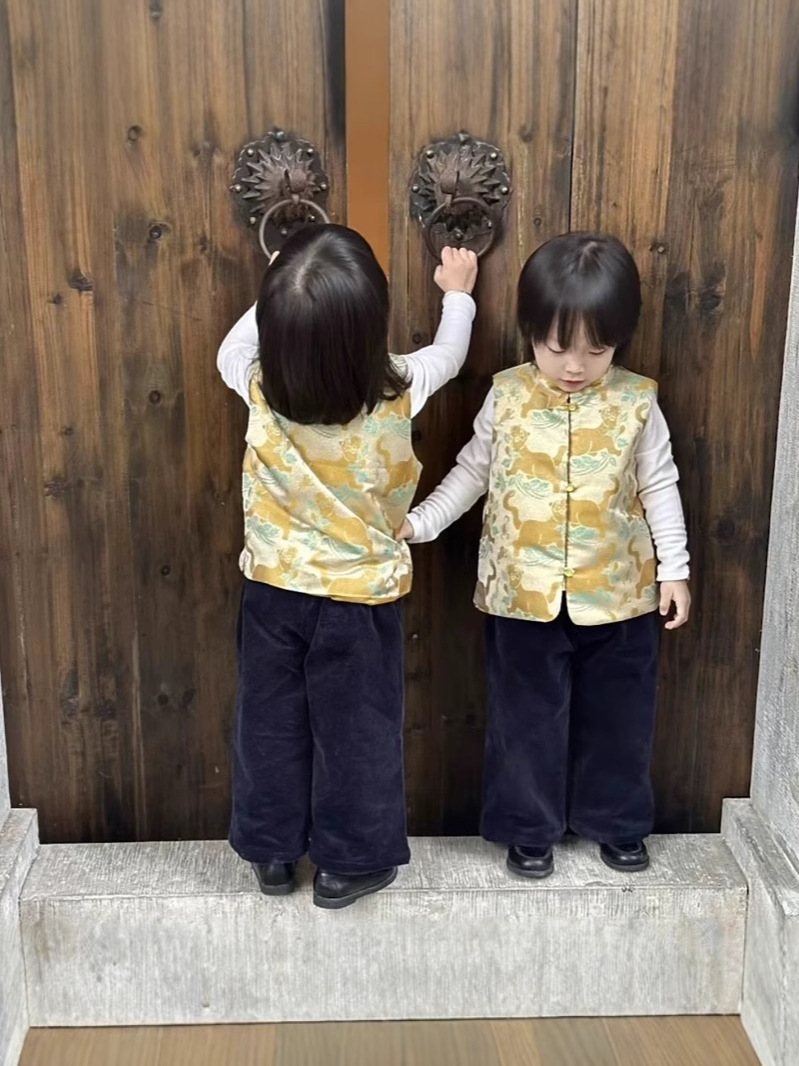 Boys' Winter Clothes Children's Tang Suit Vest Baby's Dress Children's Winter Chinese Style New Year's Eve Service Tiger Town Five Poison