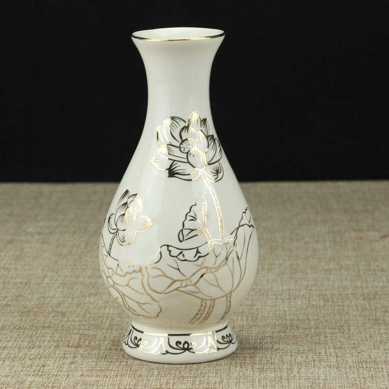 Ceramic Water Purification Bottle, Guanyin Vase, Buddha Water Purification Bottle, Lotus Bottle, Water Supply Bottle, Nectar Bottle, Home Decoration Vase