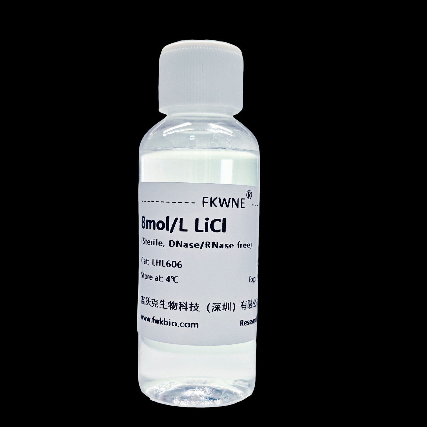 8Mol/L Licl Solution Lithium Chloride Solution Sterile for Scientific Research and Testing Precipitated Dna Fovok Bio