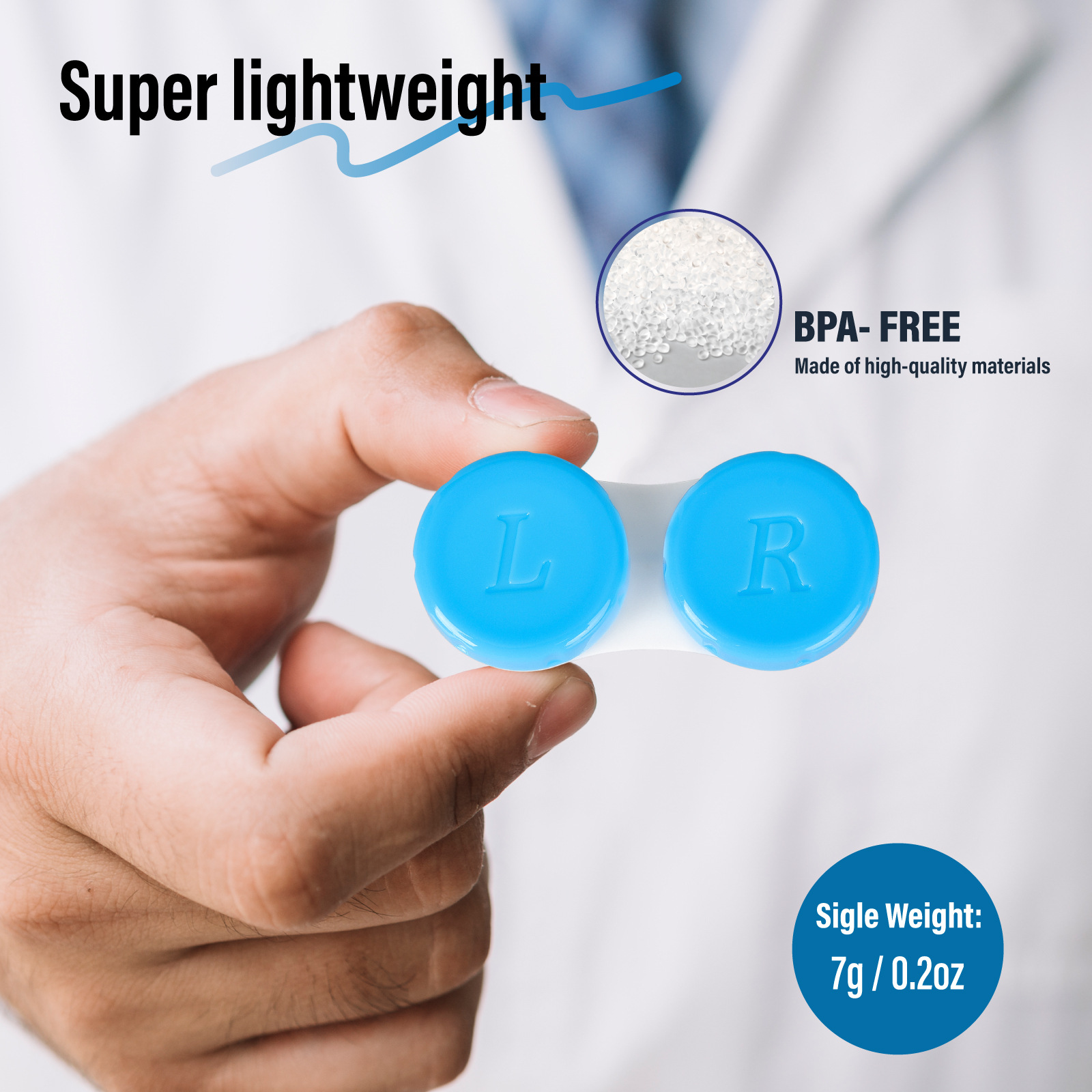 Contact lens couple box double box candy multi-color bottle cap large capacity cross-border internet celebrity 3001C