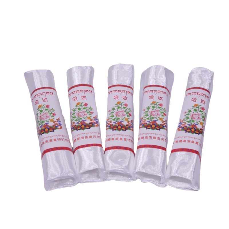 Hada Manufacturer White Hada 2.8m Auspicious Dark Flower Pure White Hada Xizang Wu Ye Hada