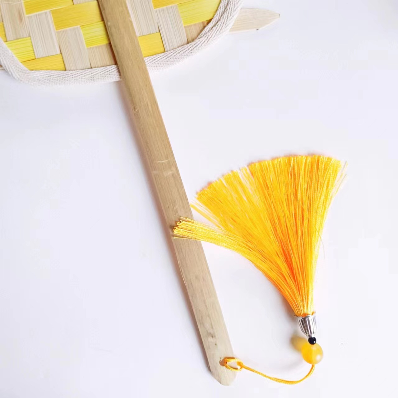 Handmade bamboo fan handle fan bone bamboo fan diy material package auxiliary material Chinese style art group fan bamboo handle