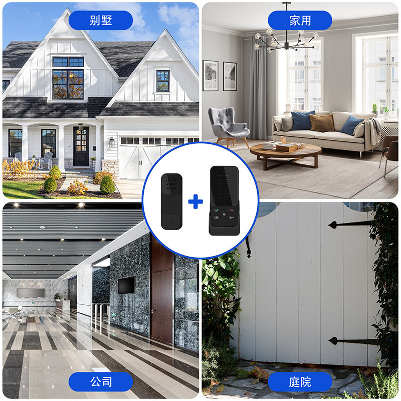 Cross-Border Hot-Selling Long-Distance Wireless Two-Way Intercom Doorbell Villa Courtyard Two-Way Call One-Button Pager for the Elderly