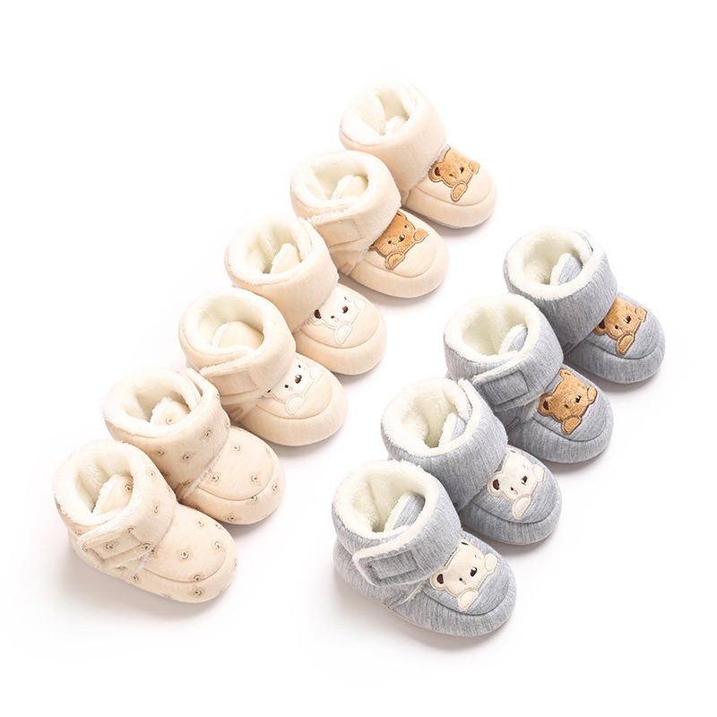 Детская зимняя обувь, теплые хлопковые ботинки для малышей 0-1 года