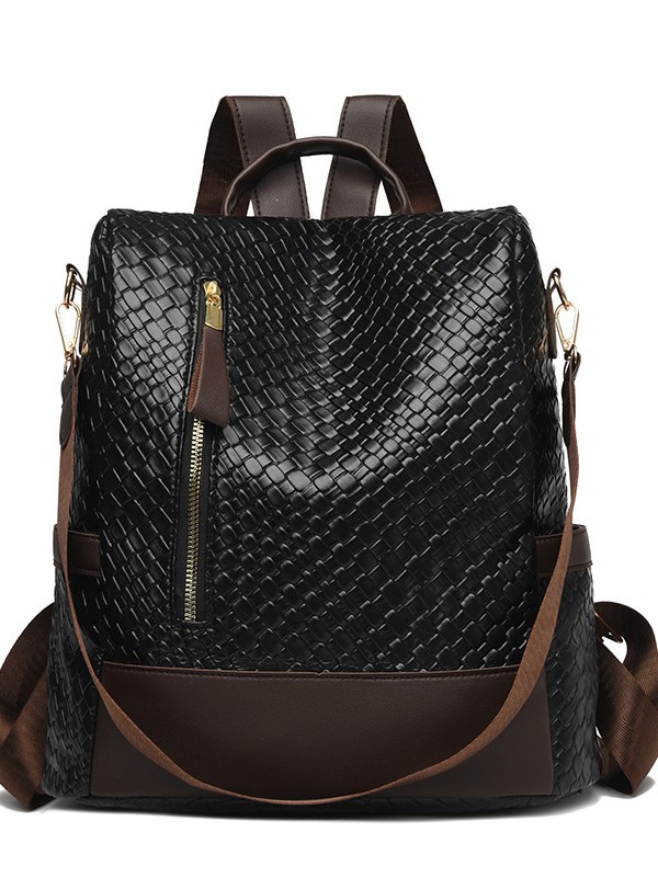 Business Backpack for Commuting and Business Trips, Large Capacity, Woven Pattern, Business Backpack Bags, Multi-Functional Backpack