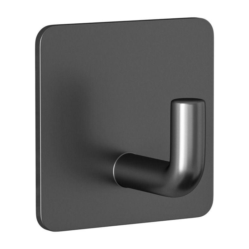 Cross-border 304 stainless steel strong sticky hook punch-free seamless single Hook bathroom kitchen door rear metal coat hook