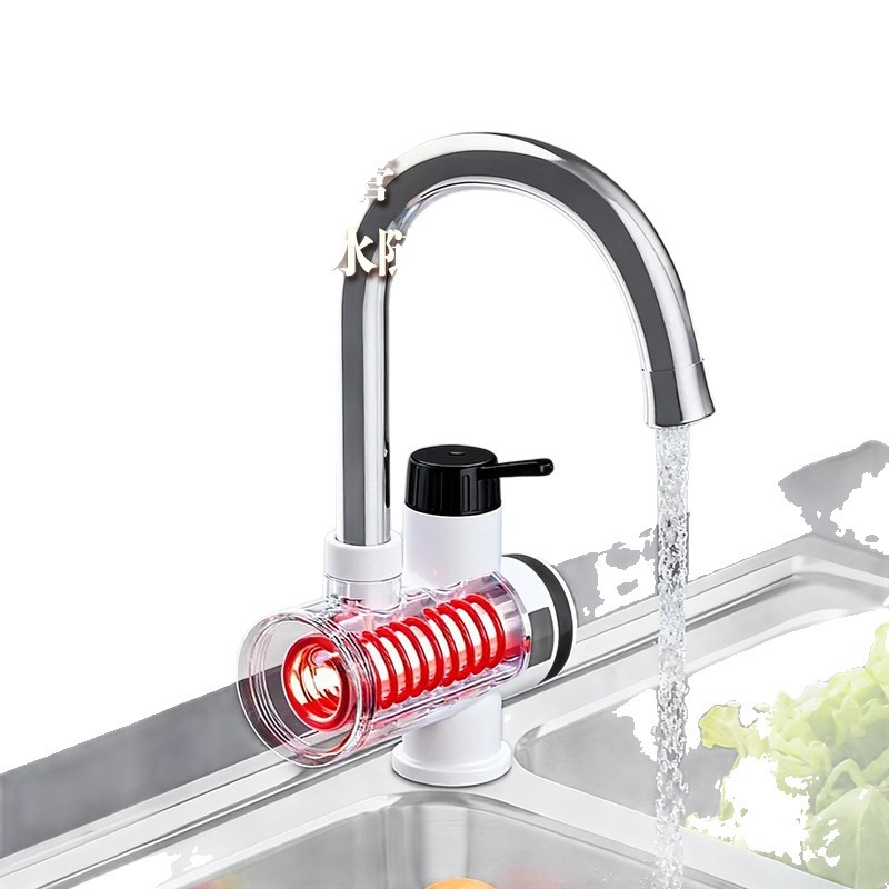 18-Month Replacement Warranty, 3.0 Wall Thickness, Insulated and Pressure-Resistant Electric Hot Water Faucet, Cow and Cat Design, Fast Heating, Instant Heating, for Kitchen and Home Use