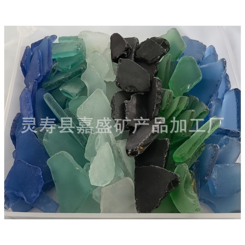Frosted Sea Glass Pieces Hand-Pasted Christmas Tree Decoration Glass Pieces Landscaping Home Decoration Stained Glass Pieces