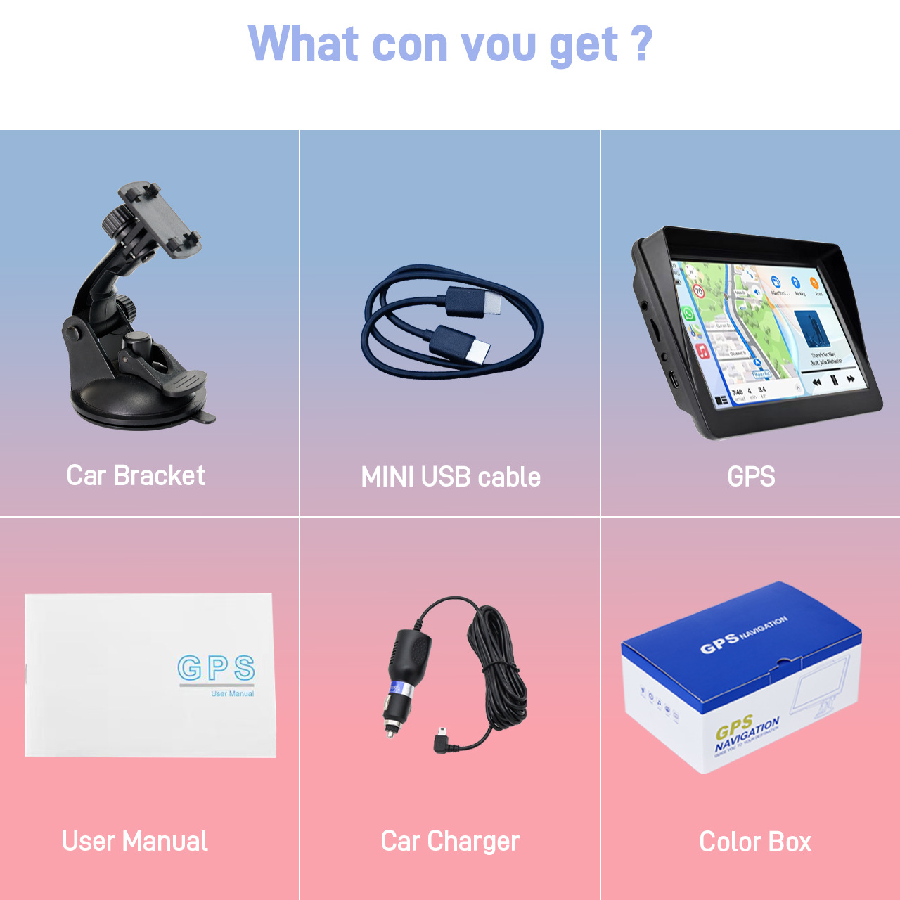 7 inch GPS navigator intelligent planning route speeding alarm cross-border hot export Europe North America Japan