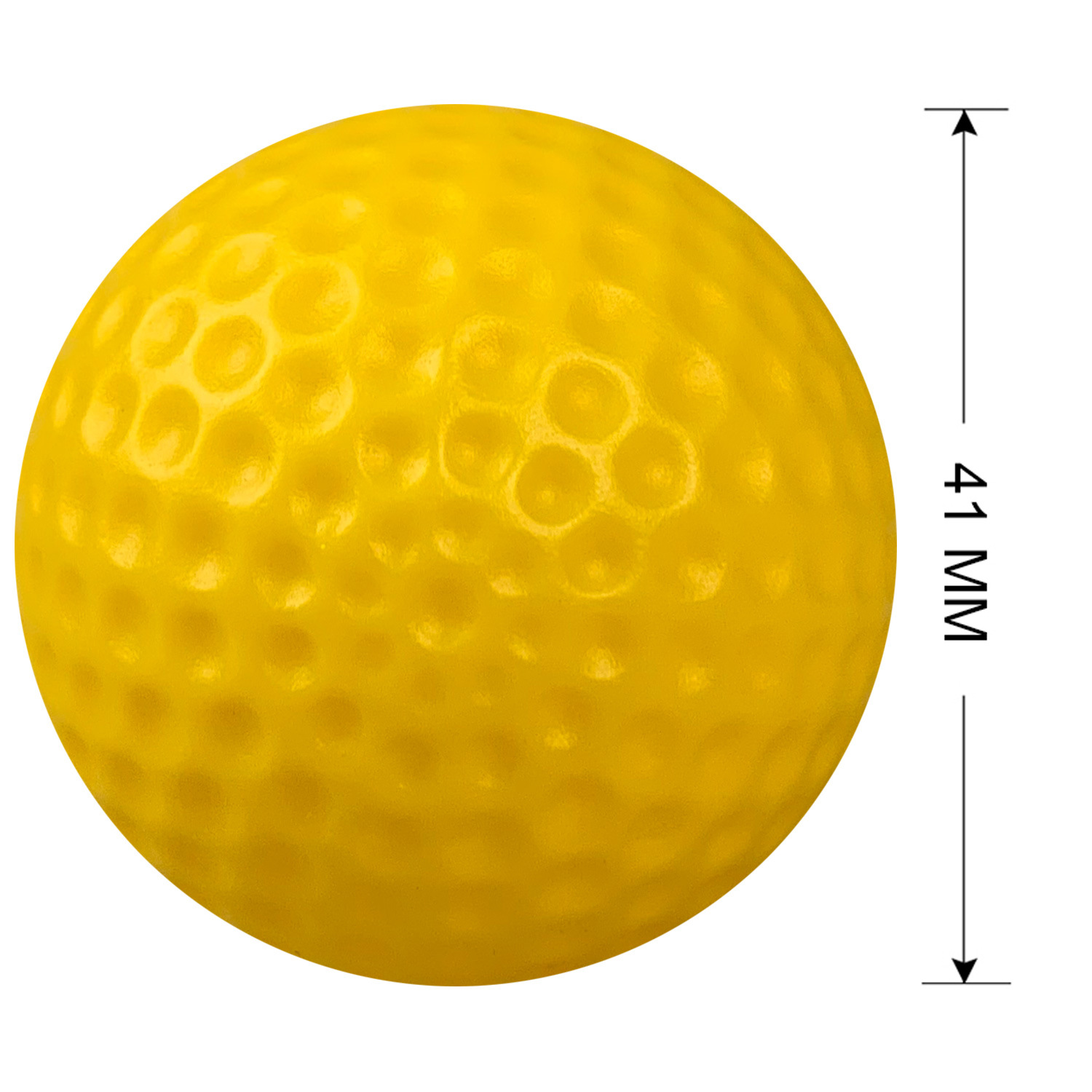 41mm non-porous mixed color indoor golf practice ball PE blow molded hard hollow ball toy pet ball
