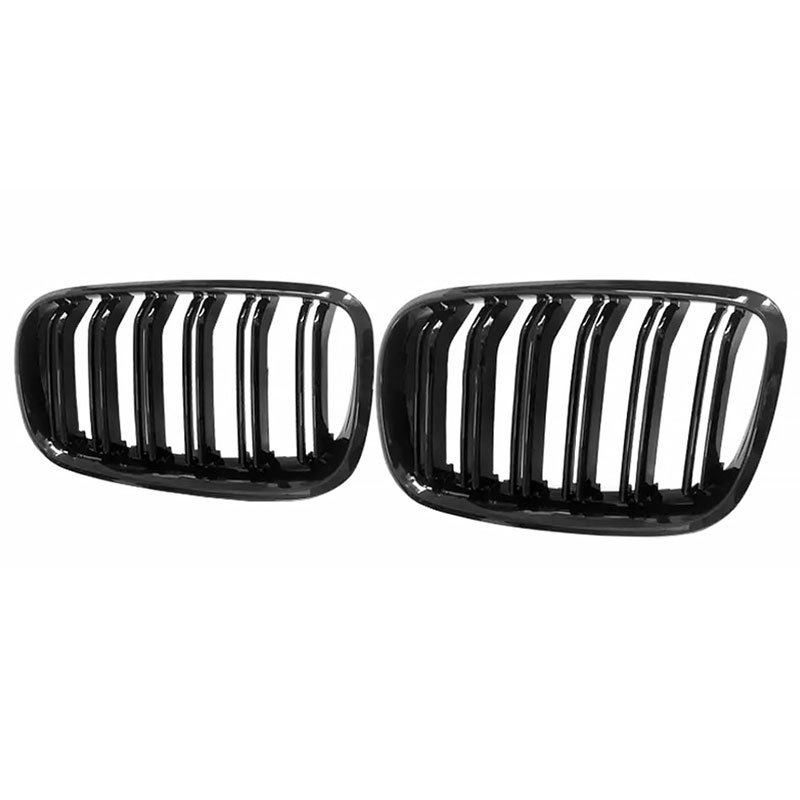 Suitable for BMW X5 07-13 E70/X6 08-14 E71 double-line bright black net modified grille net