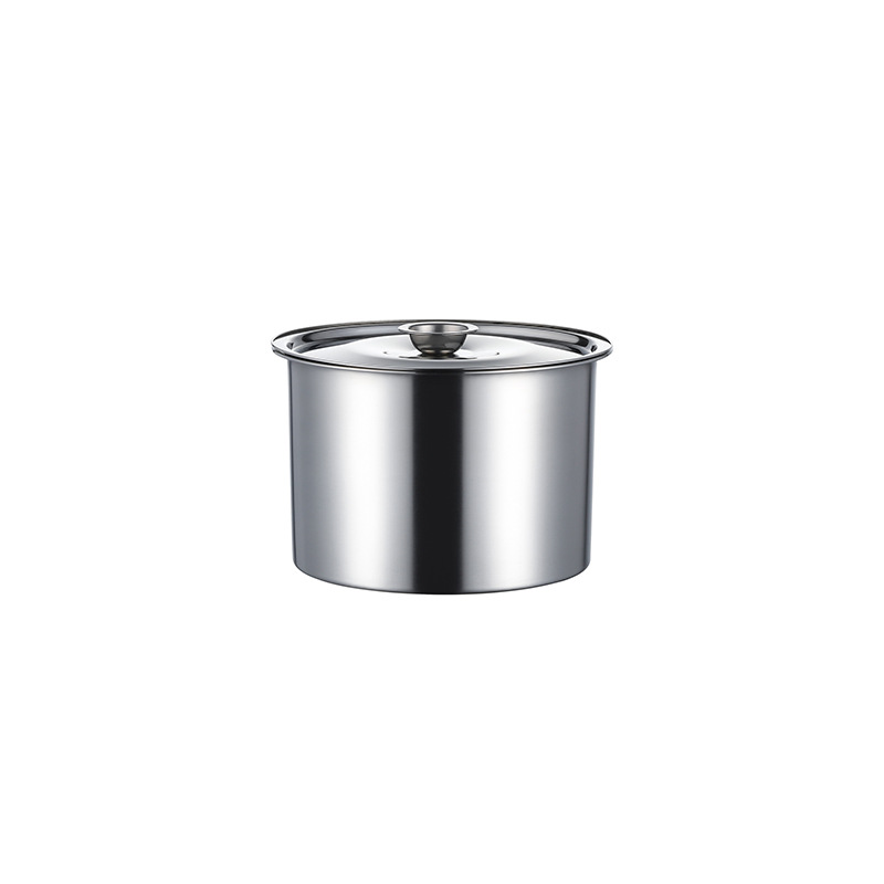 Stainless Steel Flavor Cup with Lid, Commercial Canteen Seasoning Jar, Stew Cup, Egg Beating Basin, Oil Storage Tank, Thickened Material Tank